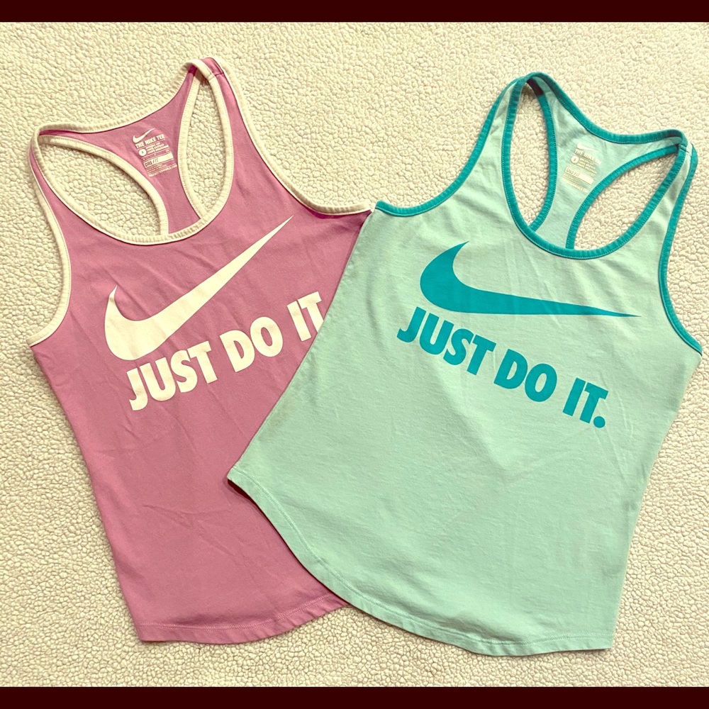 2 Nike Women’s Small Tank Tops Purple/Teal
